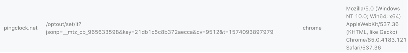 Domain(IoC), url, brower type, and user-agent of LNKR C&C communication