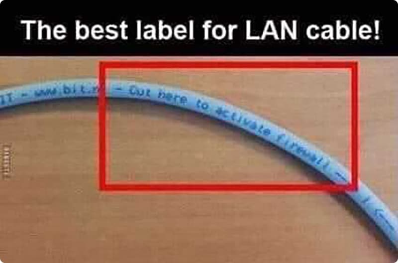 Best Label for a LAN cable 