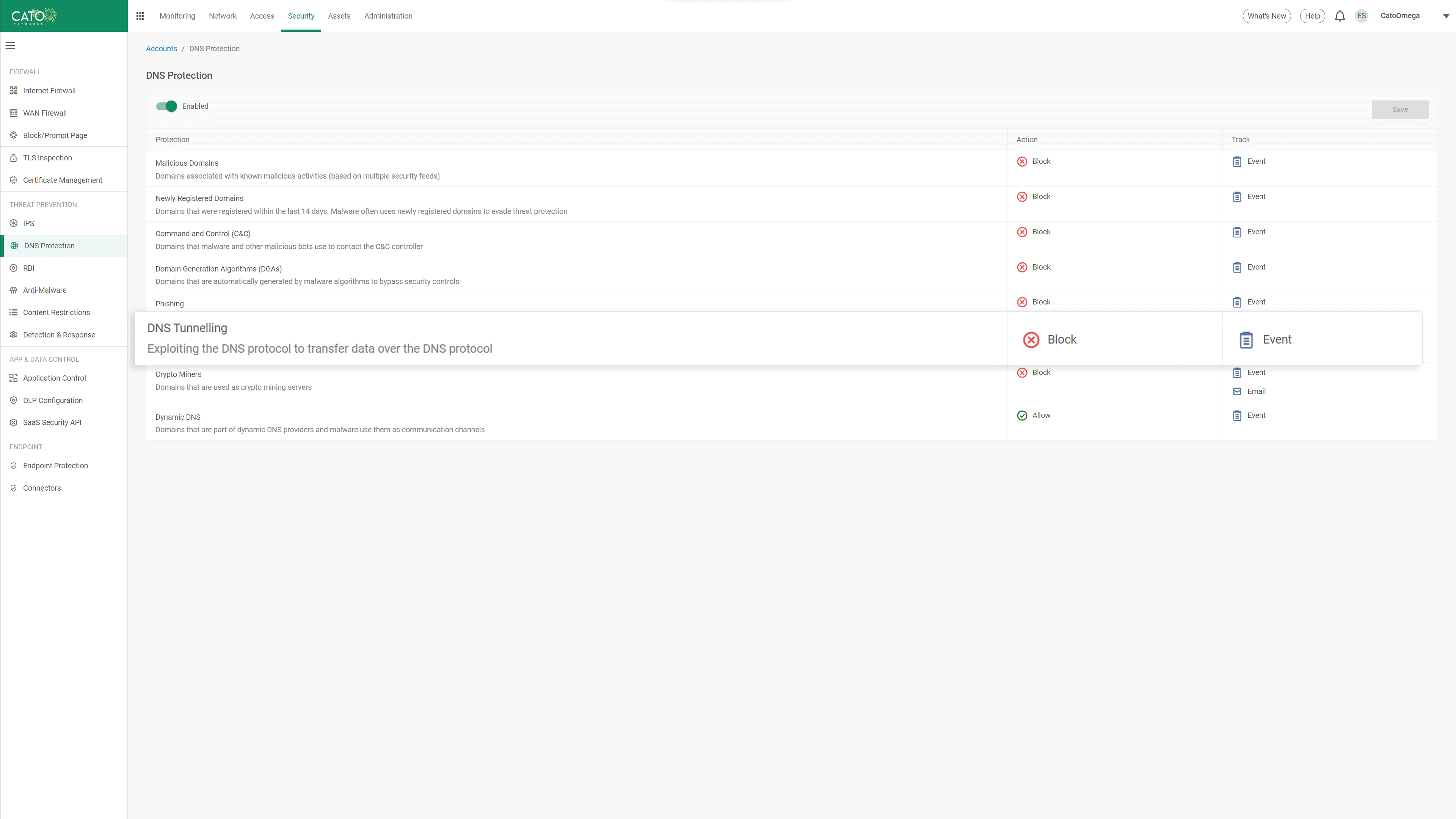 DNS Protection Configuration