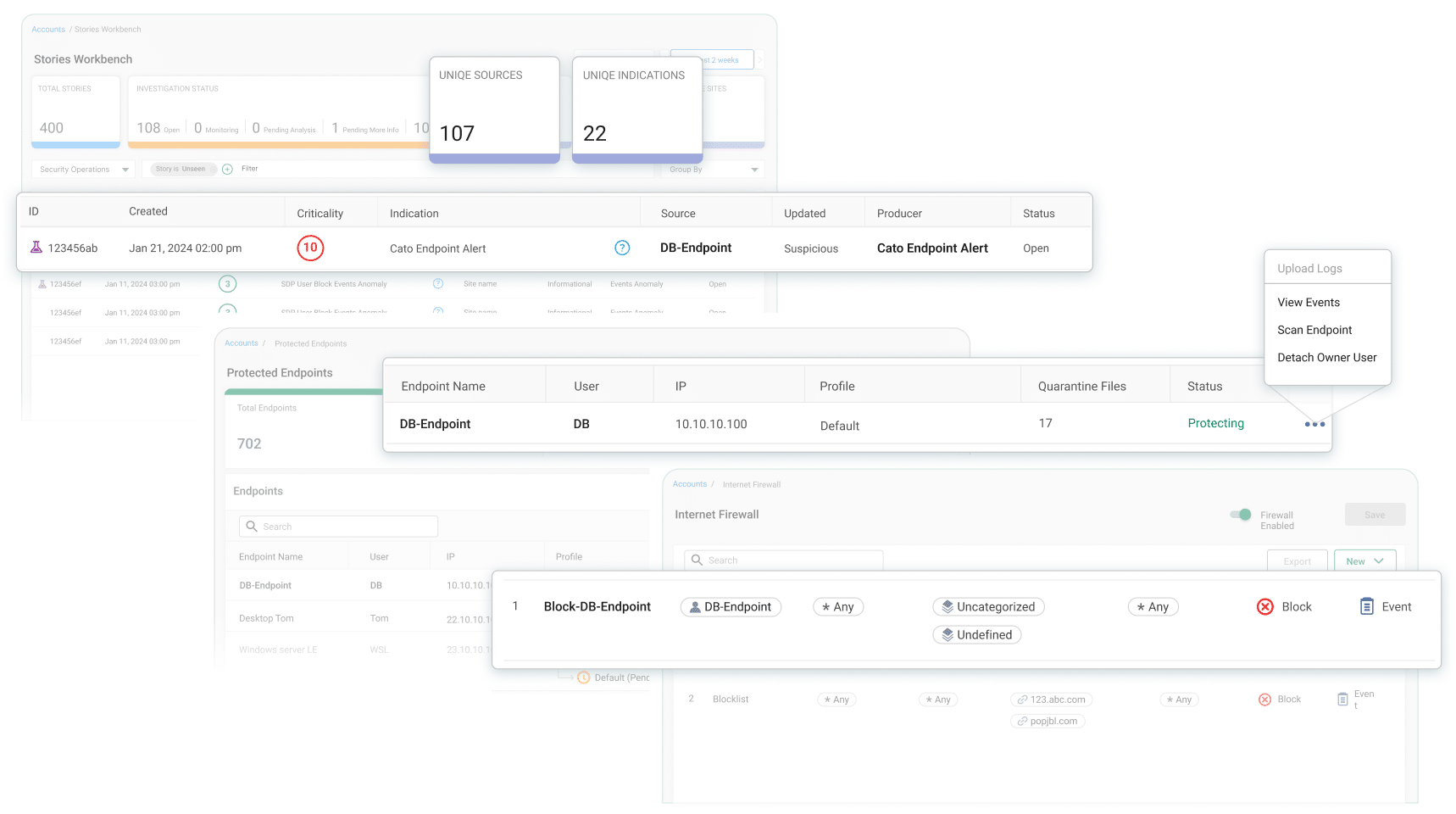 XDR Stories Workbench - Endpoint Protection