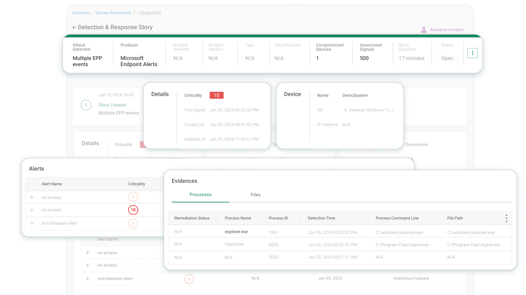 XDR Stories Workbench - 3rd Party EDR Integration