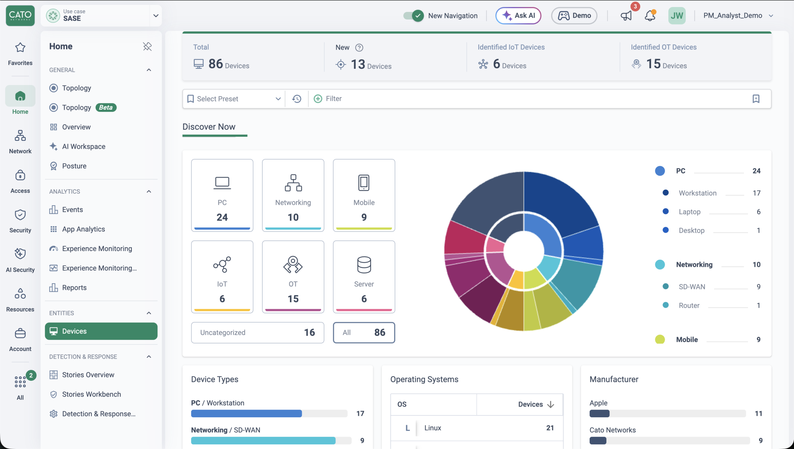 Modeling the customer attack surface in the Cato Management Application