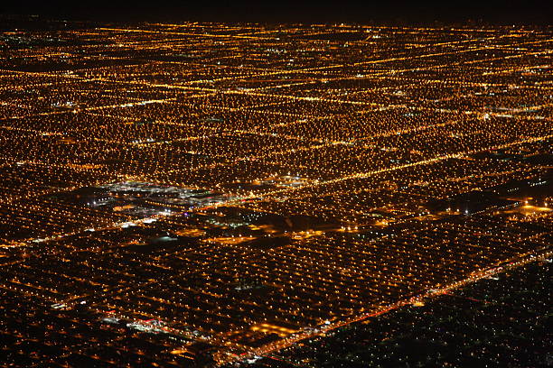 Expansive night view of a connected city